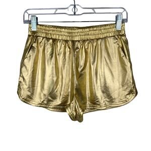 Gold High Waist Women Shorts